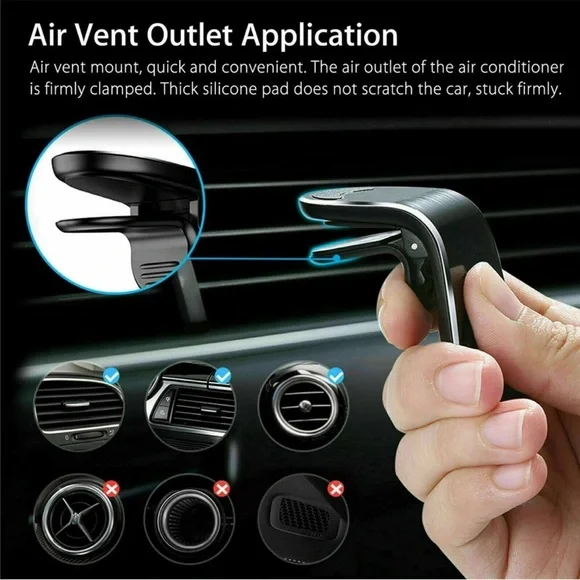 Car Magnet Magnetic Air Vent Stand Mount Holder Universal For Mobile Cell Phone - Picture 6 of 11